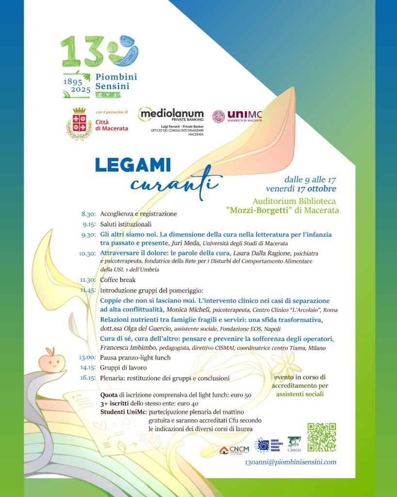 “Legami curanti”: una giornata di riflessione e formazione a Macerata a cura di Piombini Sensini ETS